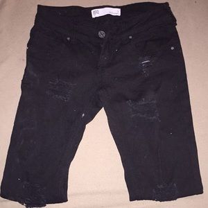 RSQ ripped black skinny jeans Sz 1